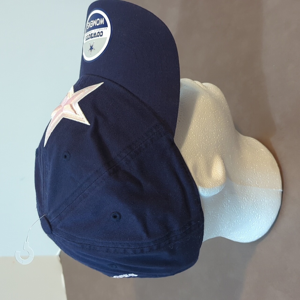 NFL Dallas Cowboys Authentic Headwear Women's Hat Blue With Pink Star Adjustable - Picture 5 of 10
